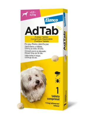 AdTab 112 mg Kautabletten für Hunde > 2.5 kg - 5.5 kg 1 Stück