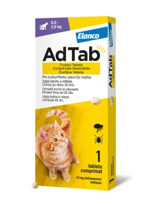 AdTab 12 mg Kautabletten für Katzen 0.5 kg - 2 kg 1 Stück