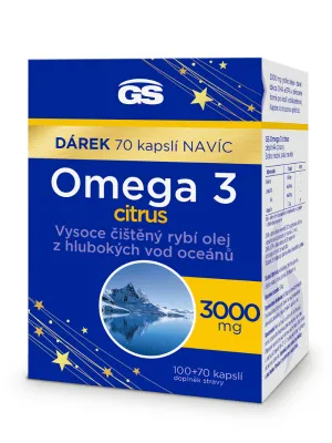 GS Omega 3 citrus 3000 mg 100+70 Kapseln Geschenk