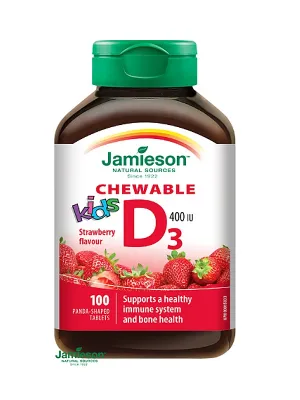 Jamieson Vitamin D3 Kids Erdbeere 100 Lutschtabletten