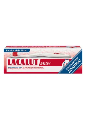 Lacalut Aktiv Zahnpasta 75 ml + Zahnbürste GRATIS