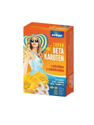 Vitar Super Beta-Carotin + Ringelblume + Gänseblümchen 40 + 20 Tabletten